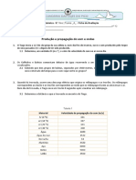 Físico-Química - Avaliação sobre som e ondas