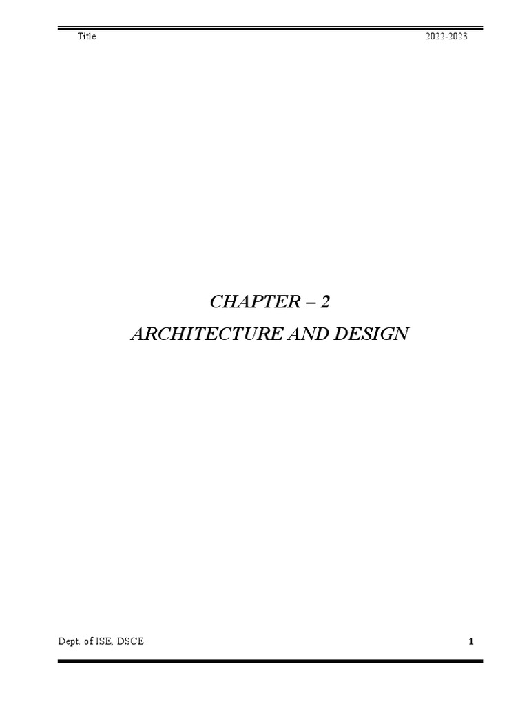 Architecture & Design | PDF
