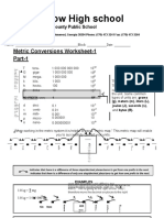 Work Sheet-1 Metric Conversions