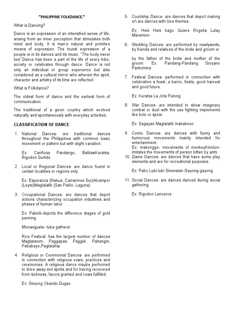 Philippine Folkdance Download Free Pdf Dances