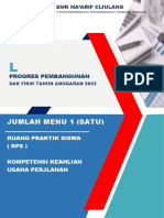 Jumlah Menu 1 (Satu) : Progres Pembangunan