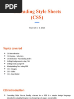 Cascading Style Sheets (CSS) : September 1, 2021