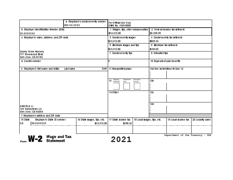 W-2 Form Overview and Details | PDF