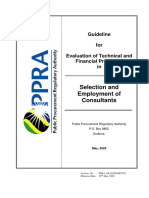 Guideline For Evalutation of Technical and Financial Proposals (Consultancy Services)