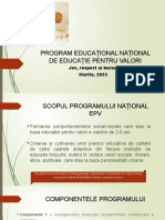 Program Educațional Național de Educație Pentru Valori - Prezentare-1