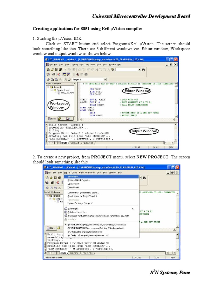 Getting Started With Keil Uvision Compiler | PDF | Microcontroller ...
