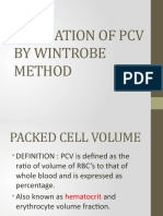 Estimation of PCV by Wintrobe Method