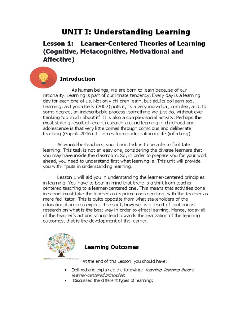 Module In Ed 204 Pdf Download Free Pdf Learning Motivational