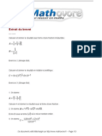 Exercices Extrait Du Brevet Maths Troisieme 143