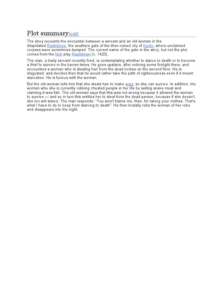 Plot summary pdf