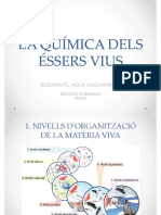 1 La Química Dels Éssers Vius - RESUM