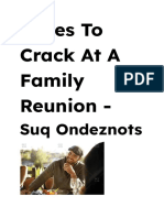 Jokes To Crack at A Family Reunion - Suq Ondeznots