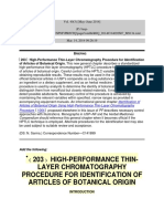 203 High-Performance Thin-Layer Chromatography Procedure For Identification of Articles of Botanical Origin