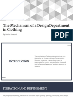 The Mechanism of A Design Department in Clothing