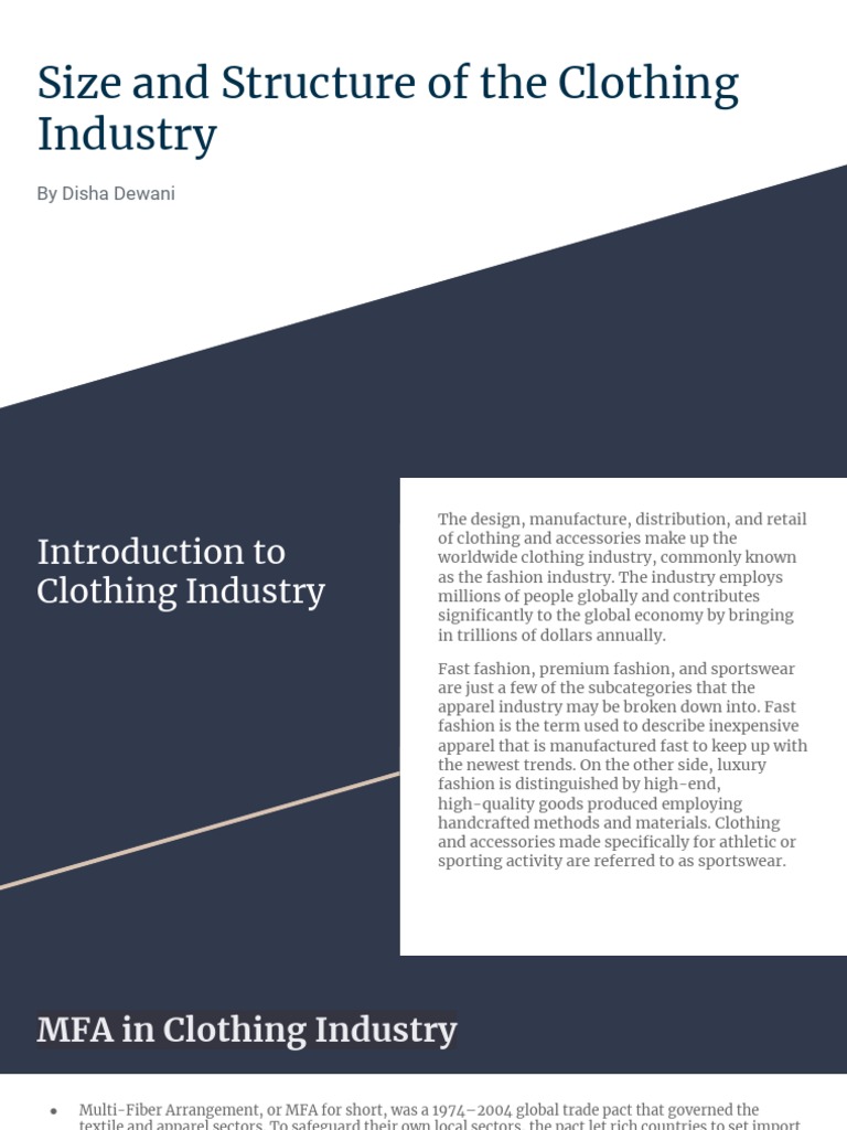 Overview of Clothing Industry Size & Structure | PDF | Clothing ...