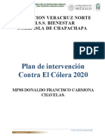 Plan de Intervención Contra El Cólera 2020: Delegacion Veracruz Norte I.M.S.S. Bienestar U.M.R. Isla de Chapachapa