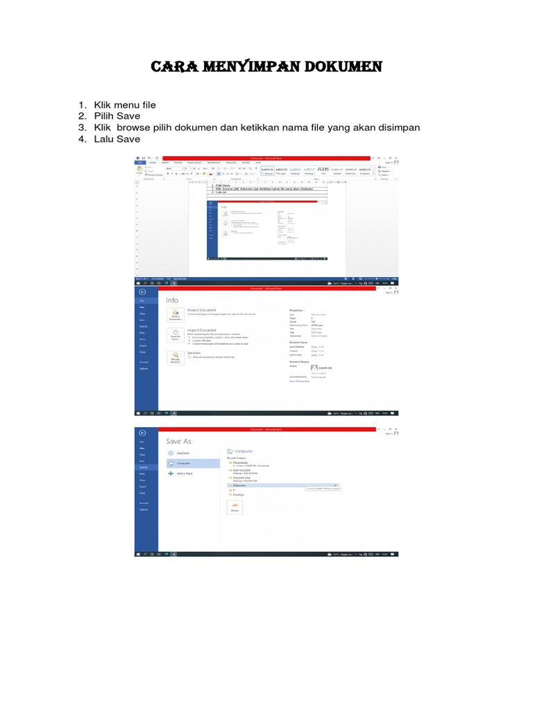 Cara menyimpan file di microsoft word pdf