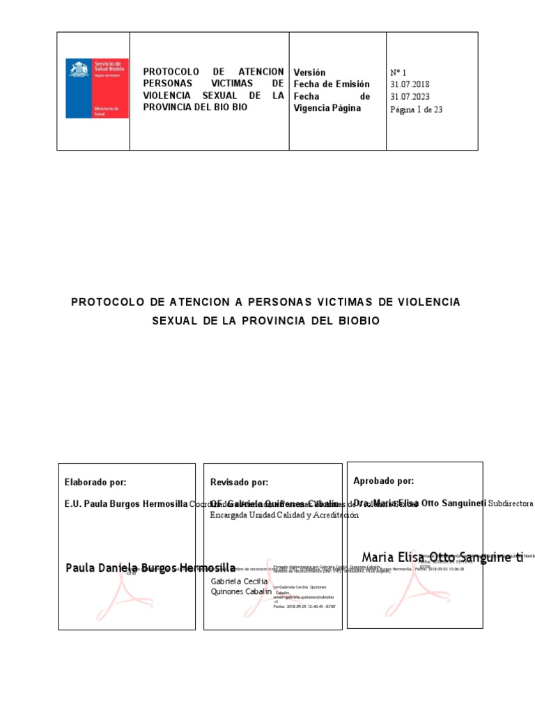 Protocolo Atencion Personas Victimas de Violencia Sexual | PDF ...