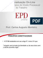 Tema: Princípios de Direito Processual: Pós-Graduação On-Line