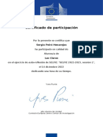 SELFIE Certificate PDF