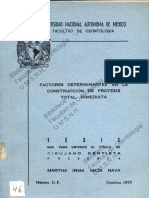 Factores Determinantes en La Construccion de Protesis Total Inmediata. 1975 PDF