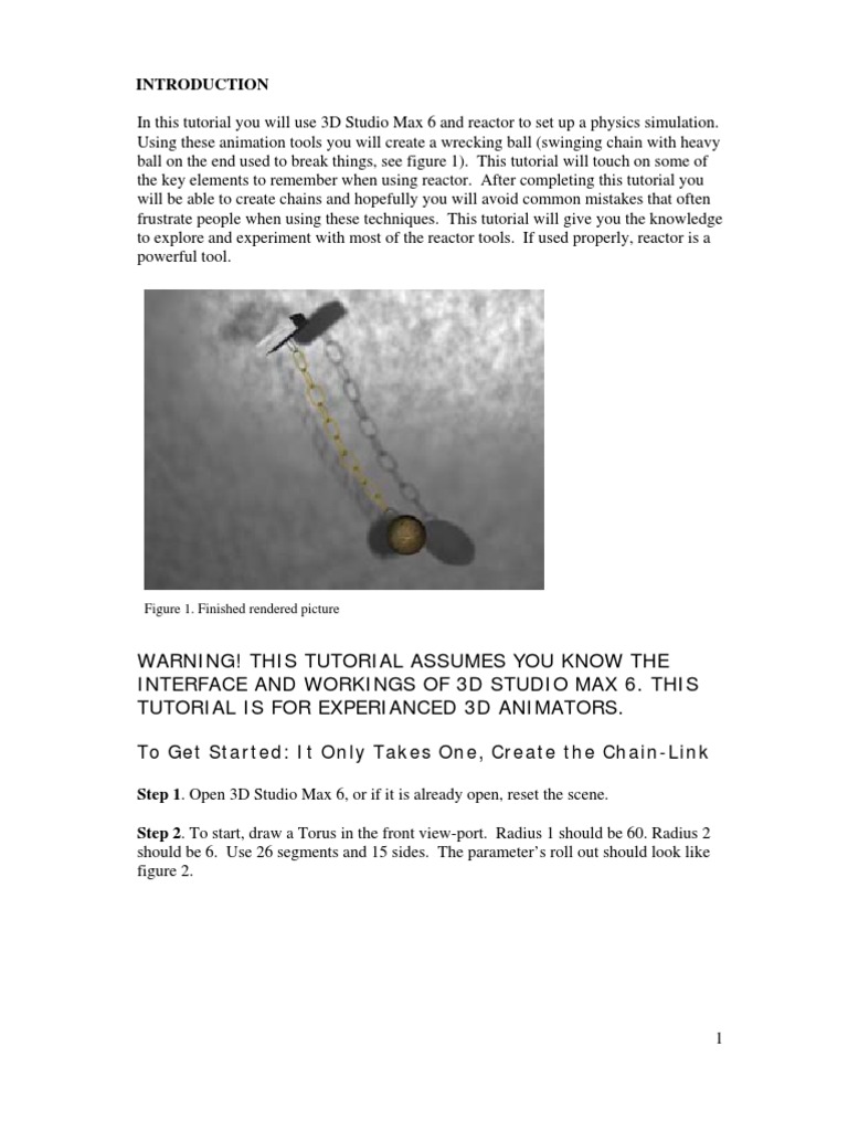 Wrecking Ball Tutorial PDF Convex Set Autodesk 3ds Max