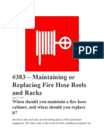 #383 - Maintaining or Replacing Fire Hose Reels and Racks