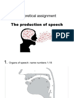 Theoretical Assignment The Production of Speech and More 2