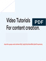 Video Tutorials For Content Creation.: Click Here To Access The Folder