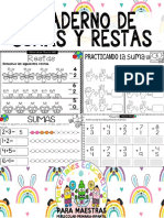 Cuadernillo para Practicar Sumas y Restas Recopilado Por Materiales