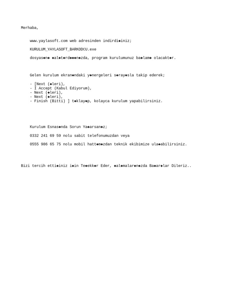 Beni oku kurulum nasil yapilir pdf