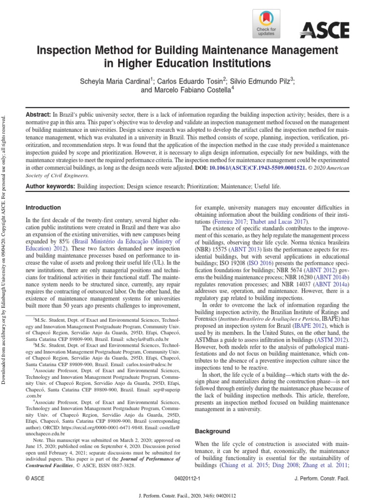 Bilding Maintenance | PDF | Life Cycle Assessment | Verification And ...