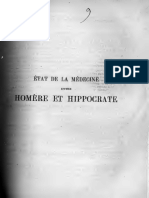 État de La Médecine: Homère Et Hippocrate