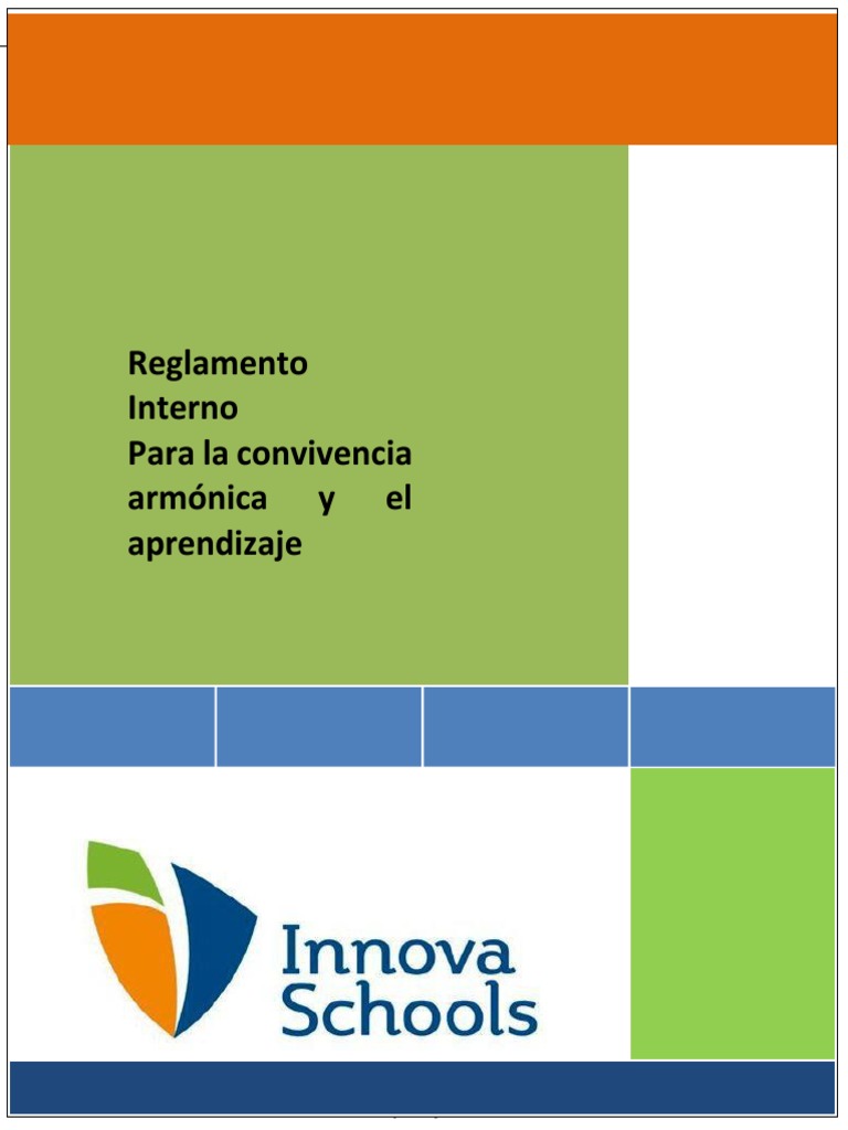 Reglamento Interno de Convivencia y Aprendizaje de Innova Schools | PDF ...