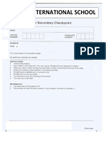 MOCK Exams - Year 9 Checkpoint Science Paper 2 PDF