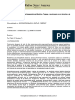 Análisis de La Ley 26.682 de Regulación de Medicina Prepaga y Su Impacto en El Derecho A La Salud PDF