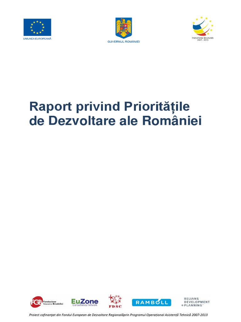 RAPORT PRIORITATI RO Final PDF | PDF