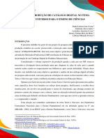 Análise e Produção de Catálogo Digital No Tema Terra e Universo para o Ensino de Ciências