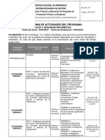 Cronograma Controles y Seguridad Informatica