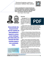 Geominas 90-What is the commitment to environmental protection of South American countries compared to benchmark countries, and what are the best practices and lessons learned to follow?