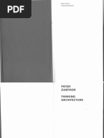 Peter Zumthor - Thinking Architecture (2006, Birkhäuser Architecture)