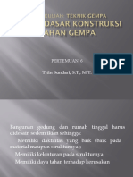 Prinsip Dasar Konstruksi Tahan Gempa