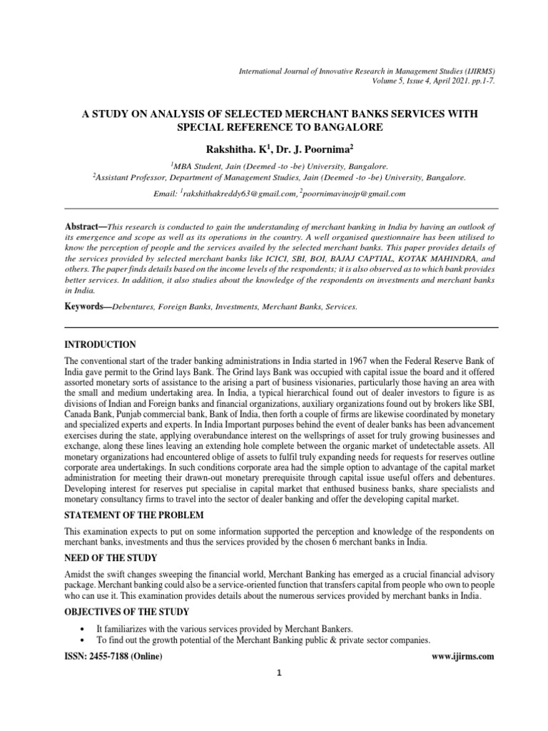 an-analysis-of-the-services-provided-by-selected-merchant-banks-in