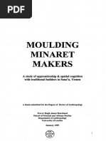 Moulding Minaret Makers: A Study of Apprenticeship & Spatial Cognition With Traditional Builders in Sanaca, Yemen