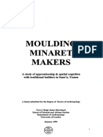 Moulding Minaret Makers: A Study of Apprenticeship & Spatial Cognition With Traditional Builders in Sanaca, Yemen