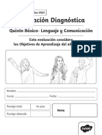 Evaluación Diagnóstica: Quinto Básico-Lenguaje y Comunicación