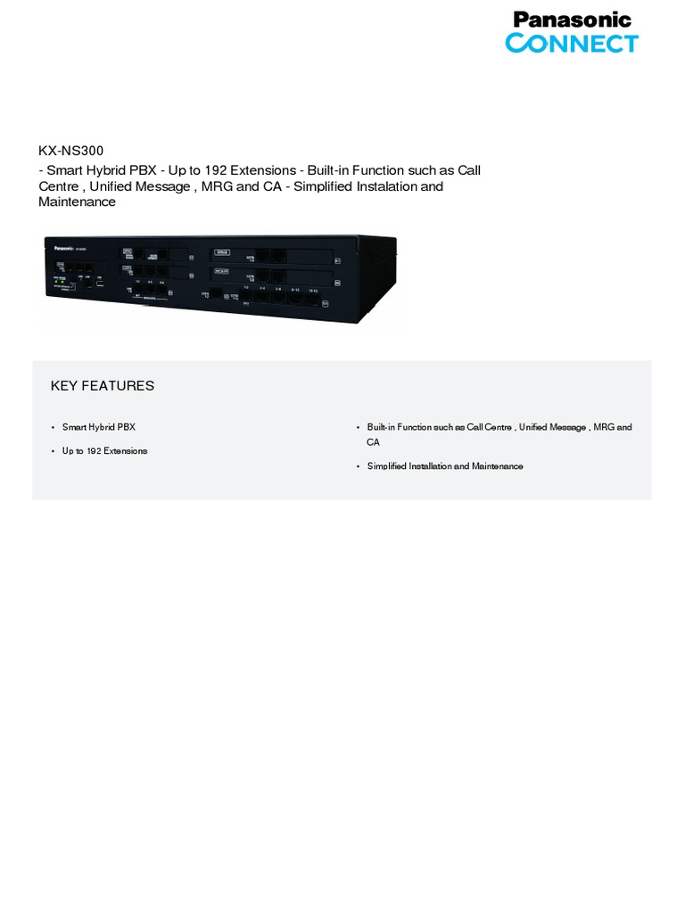 DataSheet KX-NS300 PDF | PDF | Personal Identification Number