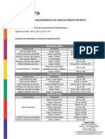 Horarios de Funcionamento Retreta