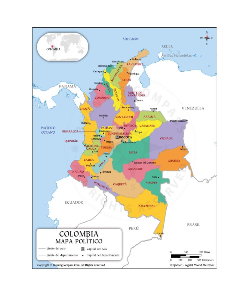 Mapa de Colombia Imprimir | PDF