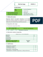 Pefil de Cargo Auxiliar Mecanico CRISTIAN RINCON